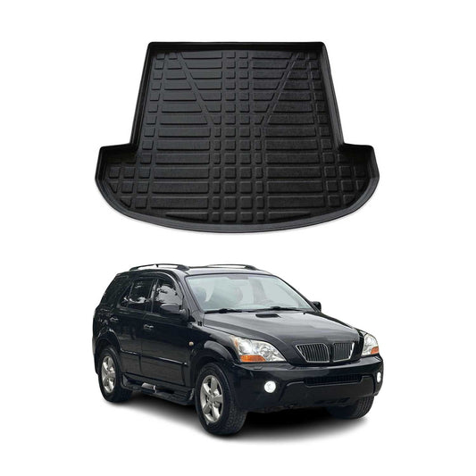 OMAC USA Semi-Custom Fit Cargo Liner Trunk Mat for SUVs – Fits 2016–2020 Kia Sorento (5-Passenger, Black, Waterproof)