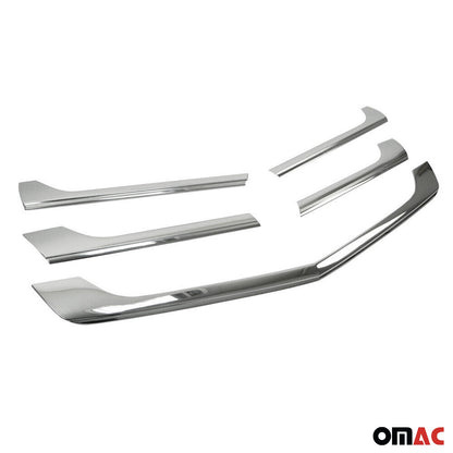 OMAC USA Front Bumper Grill Trim for Van – Fits 2014–2018 Mercedes Sprinter W906 – Stainless Steel Chrome Molding, Silver 5-Pc