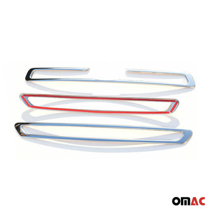 OMAC USA Front Bumper Grille Trim – Fits 2015–2020 Ford Transit 150/250/350 – Stainless Steel Chrome Mirror Finish, 3 Pcs