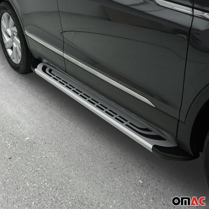 Omac USA Aluminum Running Boards, Side Steps for SUV – Fits with 2017-2025 Mazda CX-5 – Silver (2 Pcs)