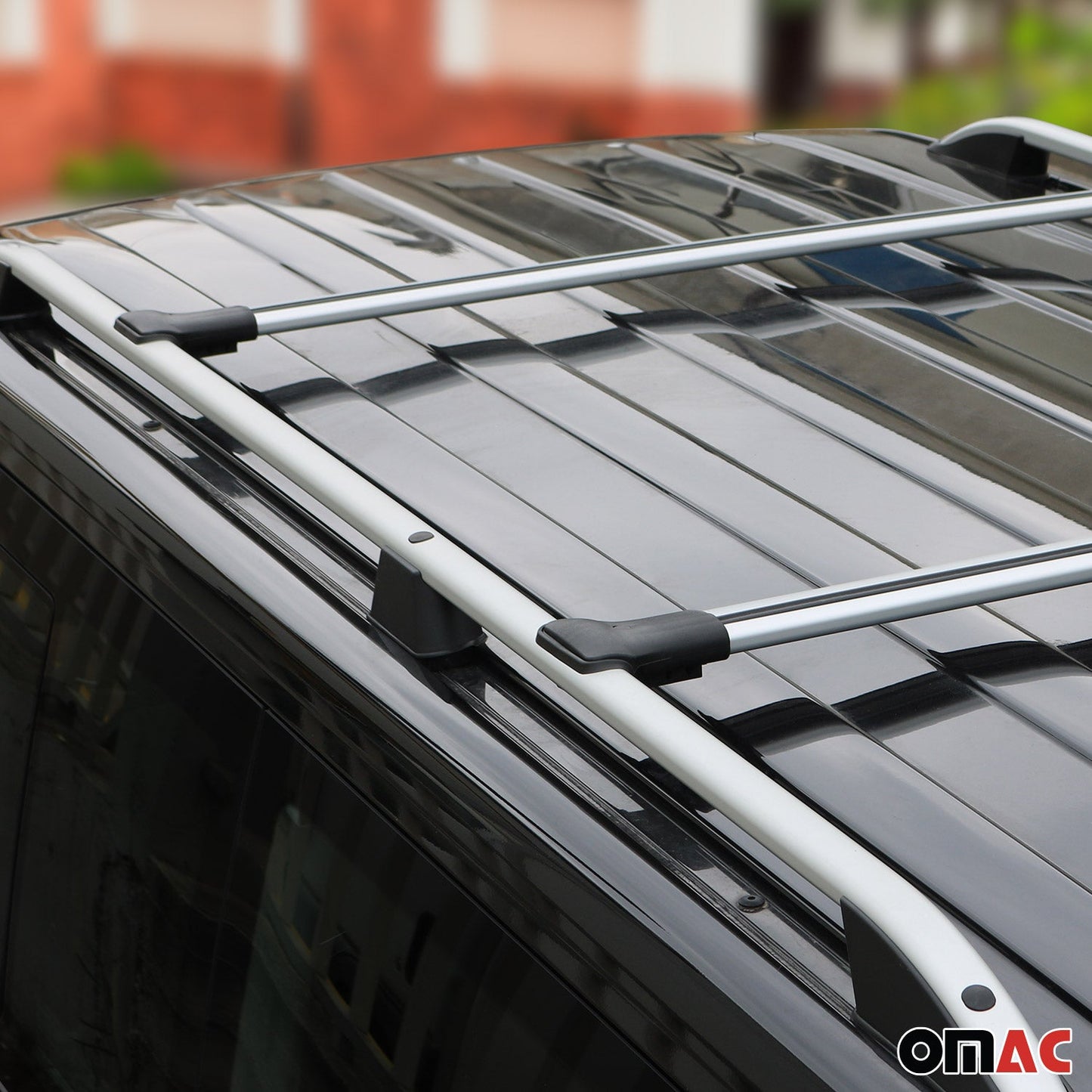 Omac USA Roof Rack Cross Bars Luggage Carrier for SUV – Fits with 2015-2023 Jeep Renegade (2 Pcs, Silver, Aluminum)