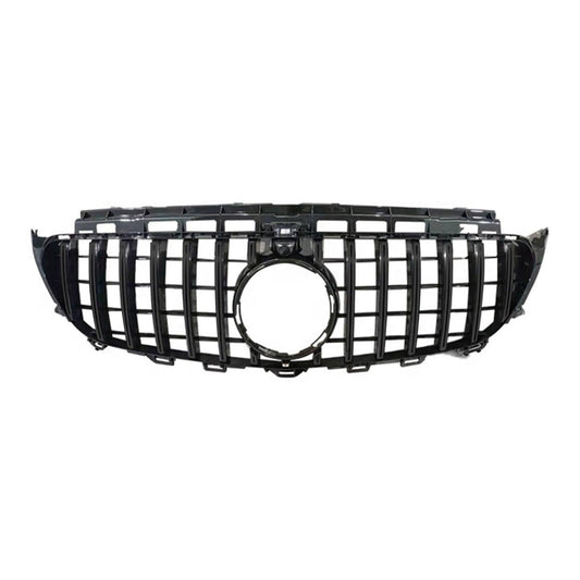 OMAC USA Front Bumper Grille for Mercedes E-Class – Fits 2017–2020 W213 Sedan – GT Style, Black Plastic, 1-Pc