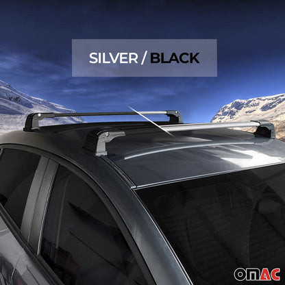 OMAC USA Roof Rack Cross Bars for Sedan – Fits 2012-2019 BMW 3 Series F30 – Aluminium Black (2 Pcs)