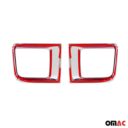 OMAC USA Front Bumper Grill Frame Molding Trim – Fits 2015–2018 Jeep Renegade – ABS Chrome, Silver, 2 Pcs