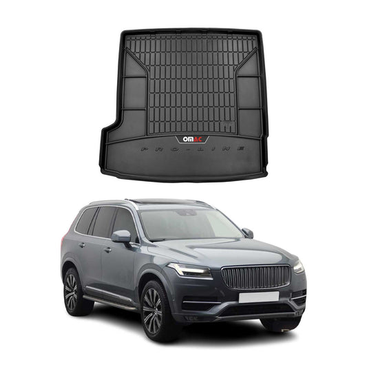 OMAC USA Premium Cargo Liner for Volvo XC90 – Fits 2016-2025 – 7-Seater with Folding 3rd Row – All Weather Heavy Duty Trunk Mat, Black