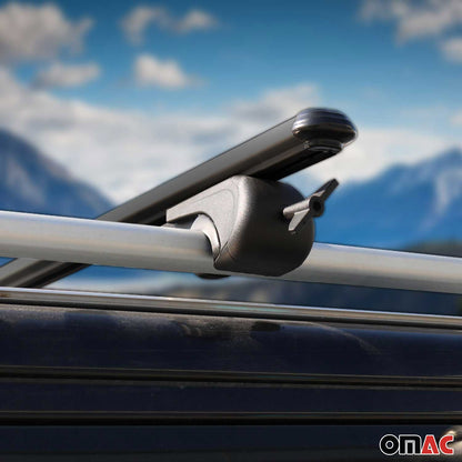 Omac USA Roof Rack Cross Bars Luggage Carrier for Cars – Fits with 2006-2011 BMW 3 Series E91 Touring (2 Pcs, Black, Aluminum)