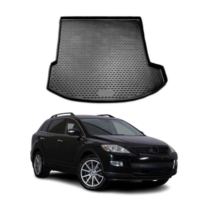 OMAC USA Semi-Custom Fit Cargo Liner Trunk Mat for SUV – Fits 2007–2015 Mazda CX-9 Long Wheelbase (Black, Waterproof)