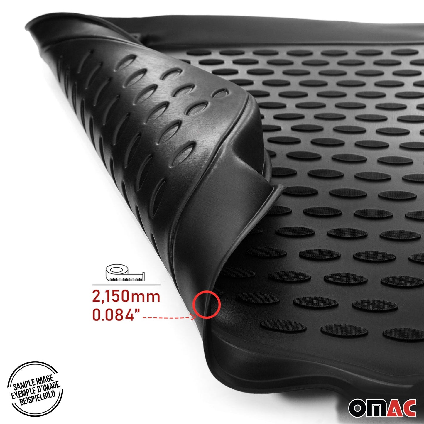 Omac USA Premium Rubber Floor Mats Liners for Cars – Fits with 2014-2018 BMW X5 F15/F85 (4 Pcs)