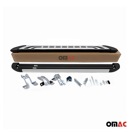 Omac USA Aluminum Running Boards, Side Steps for SUV – Fits with 2013-2016 Mazda CX-5 – Silver (2 Pcs)