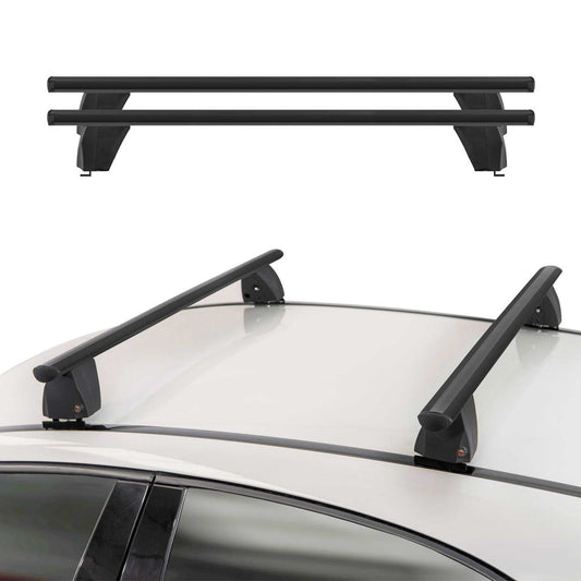 OMAC USA Roof Rack Cross Bars for Car – Fits 2017-2023 Subaru Impreza (Excludes Models Without OEM Fixed Points) – Aluminium Black (2 Pcs)