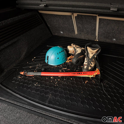OMAC USA Semi-Custom Fit Cargo Liner Trunk Mat for SUVs – Fits Toyota 4Runner (Black, Waterproof)