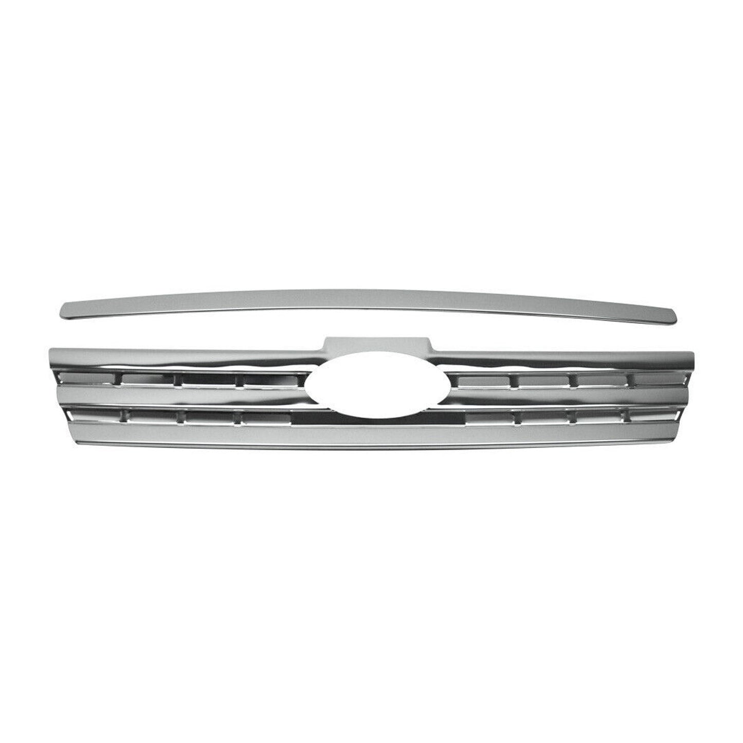 OMAC USA Front Bumper Grill Trim Molding for Cars – Fits 2010–2013 Ford Transit Connect - 2Pcs (Stainless Steel, Chrome)