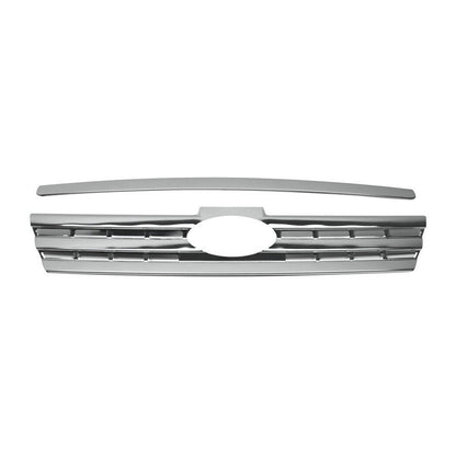 OMAC USA Front Bumper Grill Trim Molding for Cars – Fits 2010–2013 Ford Transit Connect - 2Pcs (Stainless Steel, Chrome)
