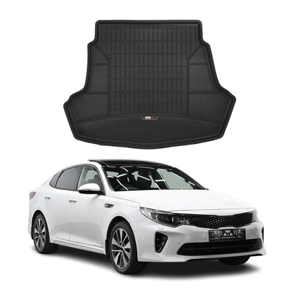 OMAC USA Premium Cargo Liner for Kia Optima Sedan – Fits 2016-2020 (Non-Hybrid) – All Weather Heavy Duty Trunk Mat, Black