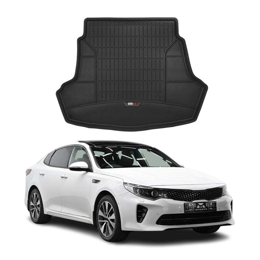 OMAC USA Premium Cargo Liner for Kia Optima Sedan – Fits 2016-2020 (Non-Hybrid) – All Weather Heavy Duty Trunk Mat, Black