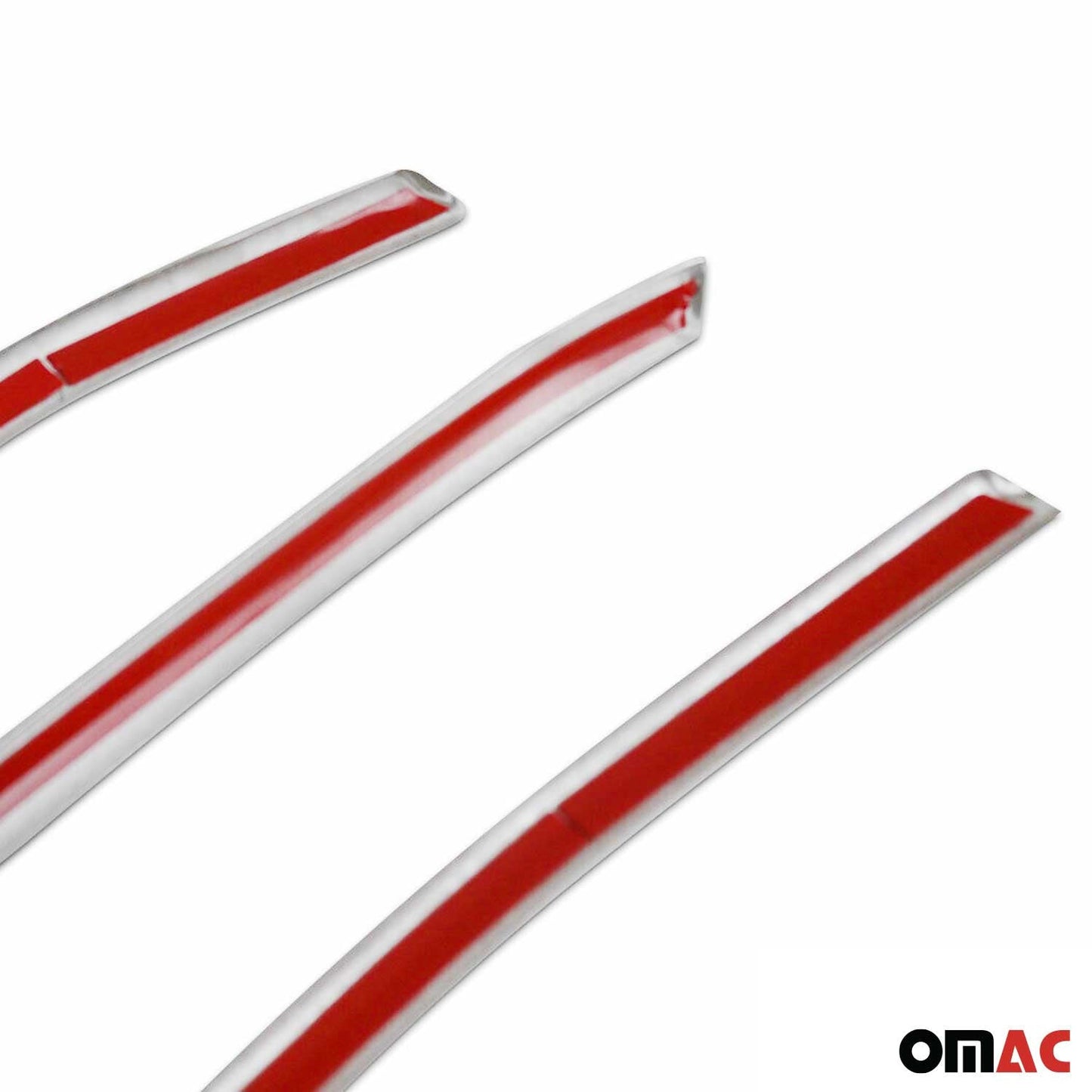 OMAC USA Front Bumper Grill Trim Molding for Van – Fits 2021-2025 Ford Transit – Stainless Steel Chrome Mirror Finish, Silver (4 Pcs)