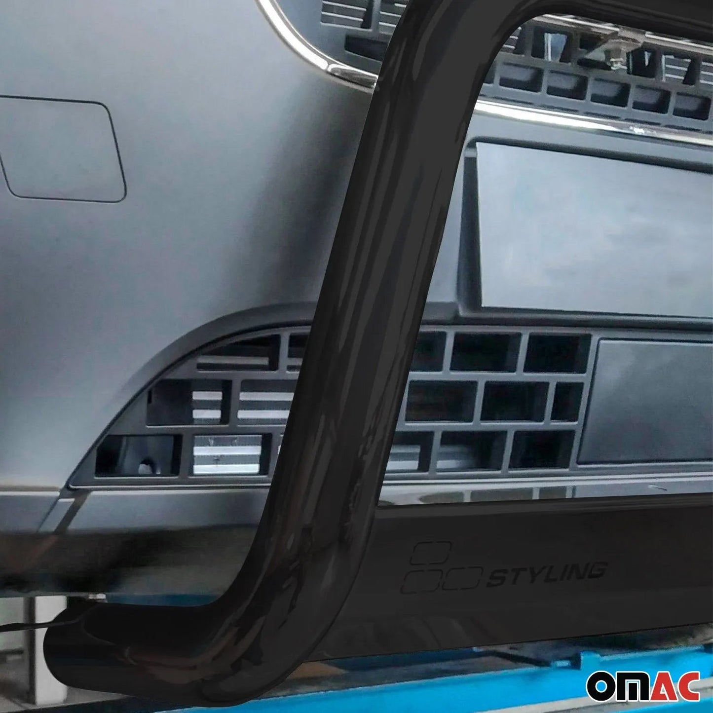 OMAC USA Bull Bar Push Front Bumper Grille for Mercedes Sprinter W906 2014-2018 – Black, Steel