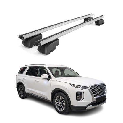 OMAC USA Roof Rack Cross Bars for Car – Fits 2020-2025 Hyundai Palisade (Excludes Models Without OEM Fixed Points) – Aluminium Silver (2 Pcs)