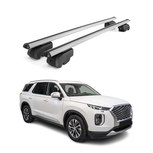 OMAC USA Roof Rack Cross Bars for Car – Fits 2020-2025 Hyundai Palisade (Excludes Models Without OEM Fixed Points) – Aluminium Silver (2 Pcs)