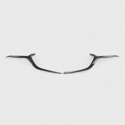 OMAC USA Grille Overlay for Sedan – Fits 2019-2025 Mazda 3 – Gloss Black ABS Plastic (2 Pcs)