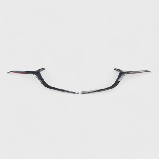 OMAC USA Grille Overlay for Sedan – Fits 2019-2025 Mazda 3 – Gloss Black ABS Plastic (2 Pcs)