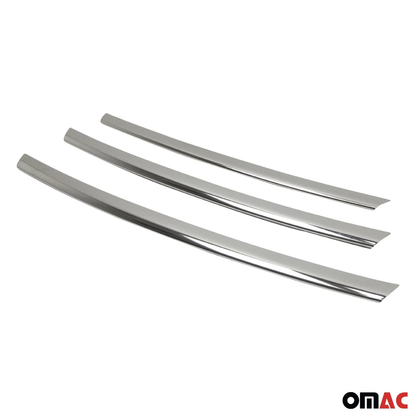 OMAC USA Front Bumper Grill Trim for Hyundai Veloster 2012-2017 (Non-Turbo) – Stainless Steel Chrome Mirror Finish, 3 Pcs