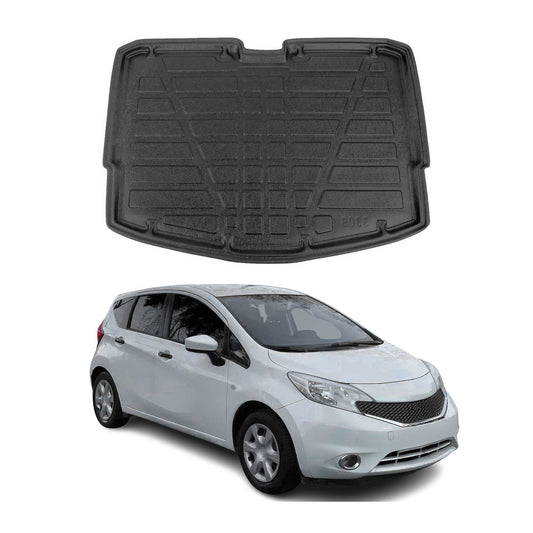 OMAC USA Cargo Liner Trunk Rubber Mat for Car – Fits with 2014-2019 Nissan Versa Note – All Weather, Black (1PC)
