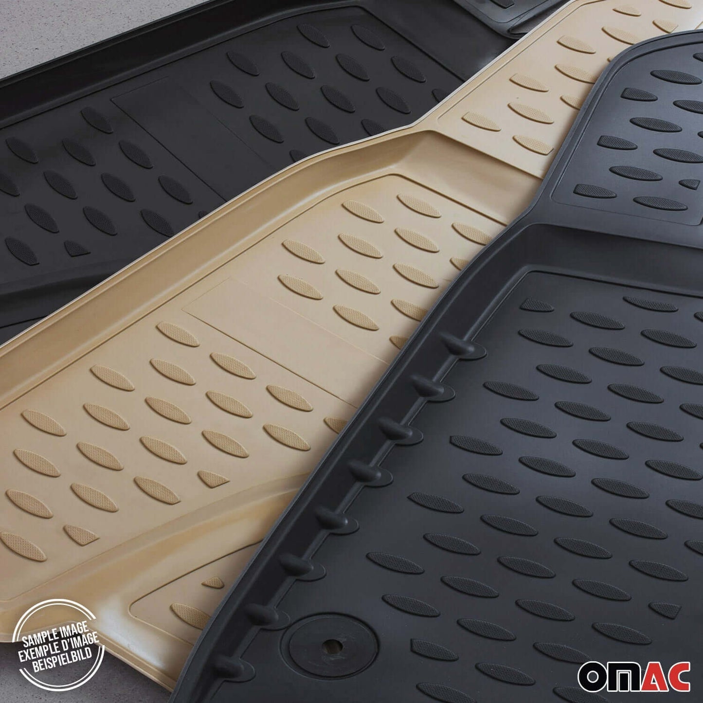OMAC USA Premium Floor Mats Liners Full Set – Fits 2017–2022 Kia Sportage – All Weather Heavy Duty Black