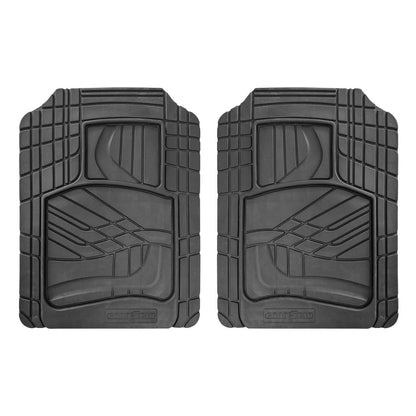 OMAC USA - Goodyear Floor Mats Cars Trucks SUV Black All Season Heavy Duty Rubber 2Pcs