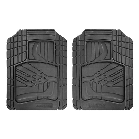 OMAC USA - Goodyear Floor Mats Cars Trucks SUV Black All Season Heavy Duty Rubber 2Pcs