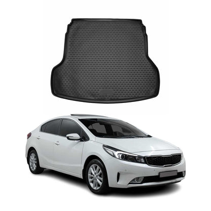 OMAC USA Semi-Custom Fit Cargo Liner Trunk Mat for Cars – Fits 2019–2024 Kia Forte (Black, Waterproof)