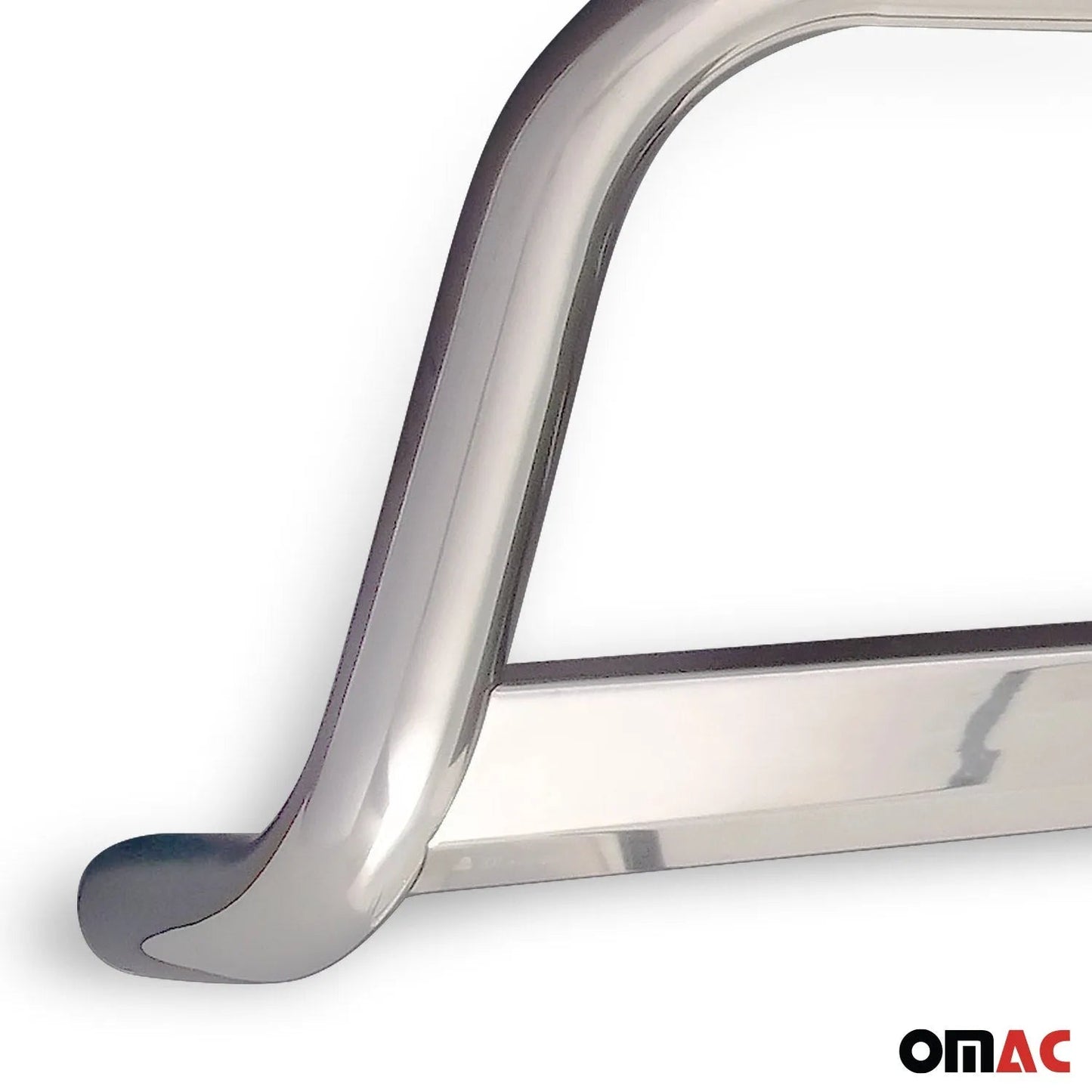 OMAC USA Bull Bar Push Front Bumper Grille for SUV – Fits 2019-2021 Hyundai Tucson – Silver Steel (1 Pc)