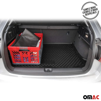 OMAC USA Cargo Liner Trunk Rubber Mat for SUV – Fits with 2016-2022 BMW X1 F48 – All Weather, Black (1PC)