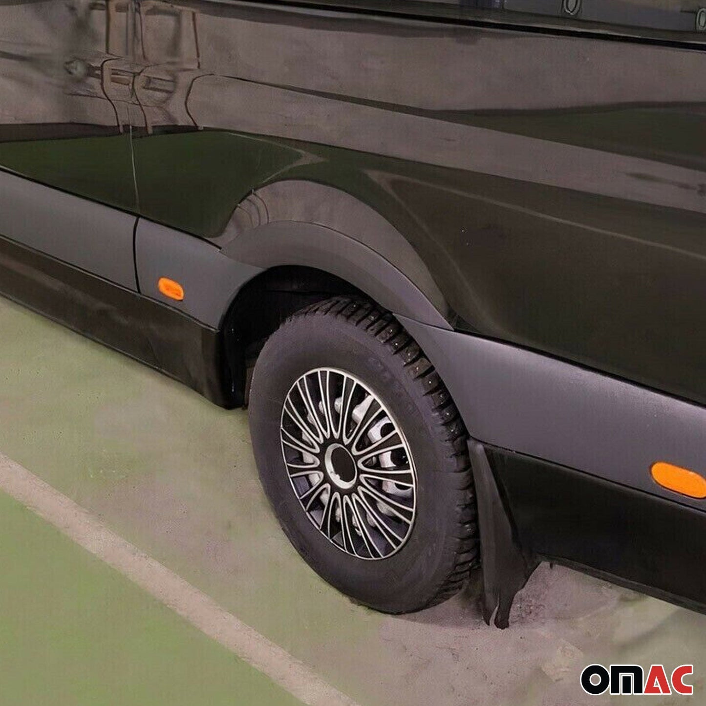 OMAC USA Fender Flares Wheel Arch Protectors for Van – Fits 2019-2025 Mercedes Sprinter W907/W910 – Black (4 Pcs)