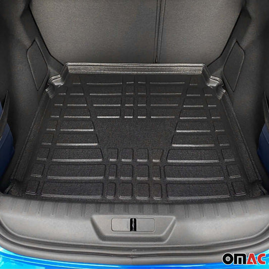 OMAC USA Semi-Custom Fit Cargo Liner Trunk Mat for SUV – Fits 2018–2022 Ford EcoSport (Black, Waterproof)
