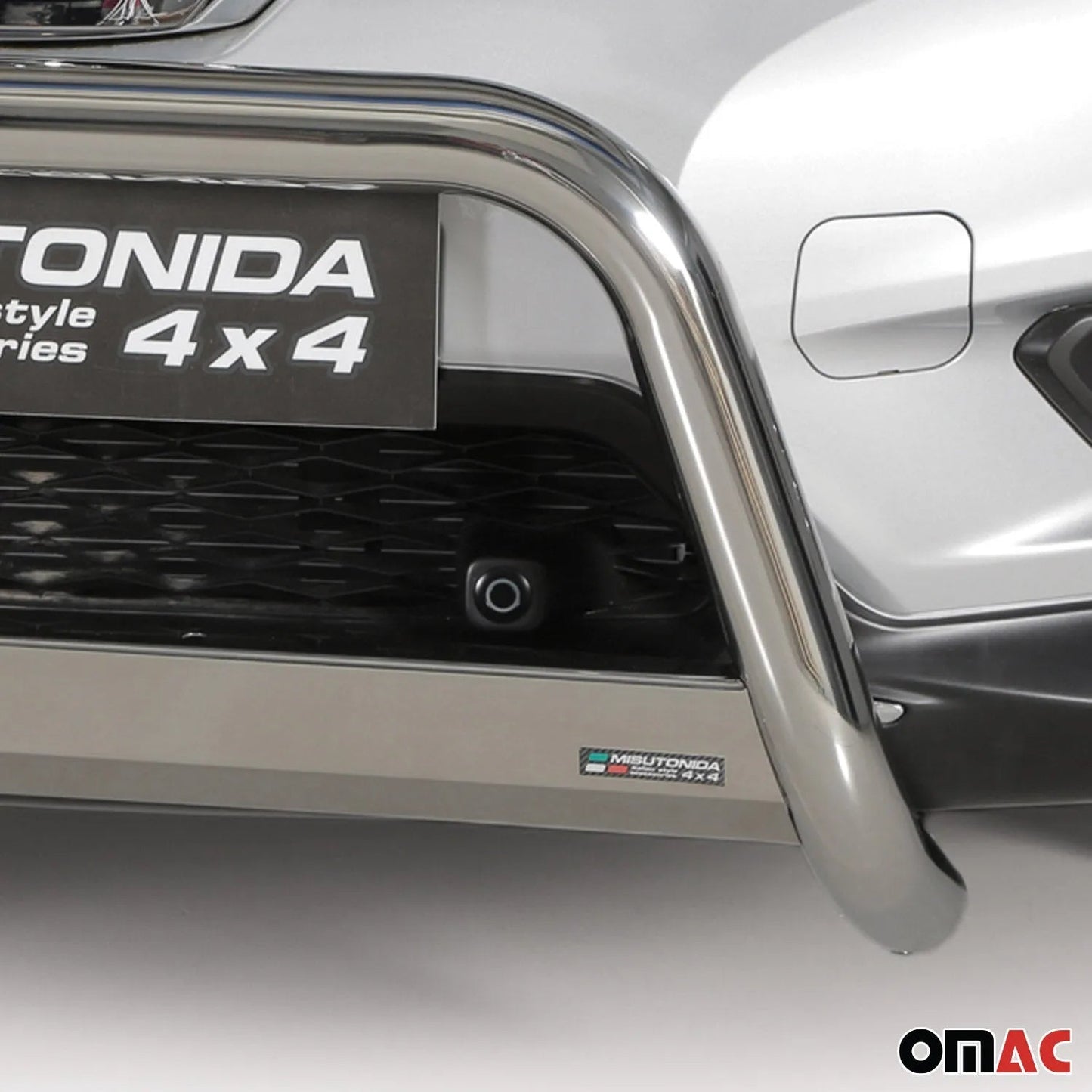 OMAC USA Bull Bar Push Front Bumper Grille Guard for Nissan Rogue – Fits 2014–2016 – Stainless Steel, Silver, 1-Pc