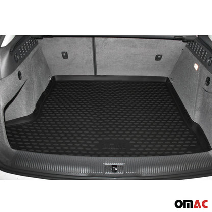 OMAC USA Cargo Liner Trunk Rubber Mat for SUV – Fits with 2016-2022 BMW X1 F48 – All Weather, Black (1PC)
