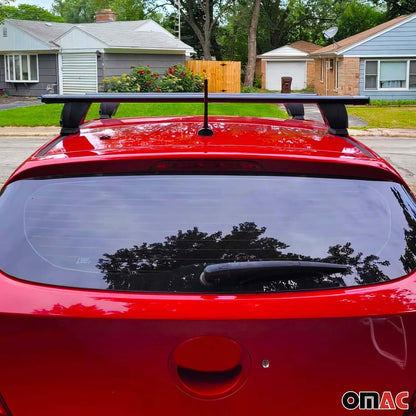 OMAC USA Roof Rack Cross Bars – Fits 2012-2017 Hyundai Accent Hatchback – Aluminium Black (2 Pcs)