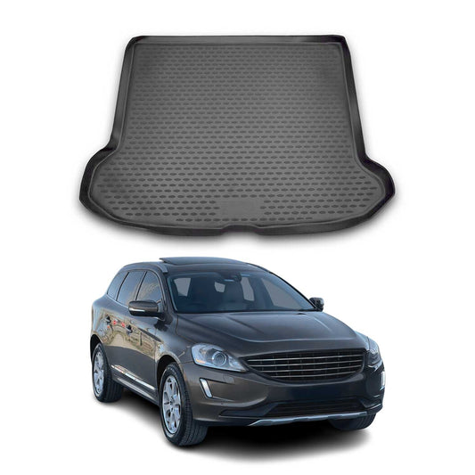 OMAC USA Semi-Custom Fit Cargo Liner Trunk Mat for SUV – Fits 2010–2017 Volvo XC60 (Black, Waterproof)