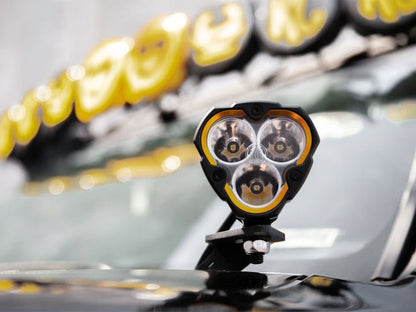 Front Runner FLEX ERA 3 Dual Mode SAE 2-Light System – Street-Legal Fog & Off-Road Combo Beam, 5000K White/Amber, Aluminum Alloy Housing (1 Set)