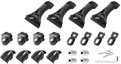 InnoRacks Aero Base Stay Set for Vans, Classic SUVs & Older Pickup Trucks with Rain Gutters - 7.5″ Height, Black (Set of 4)