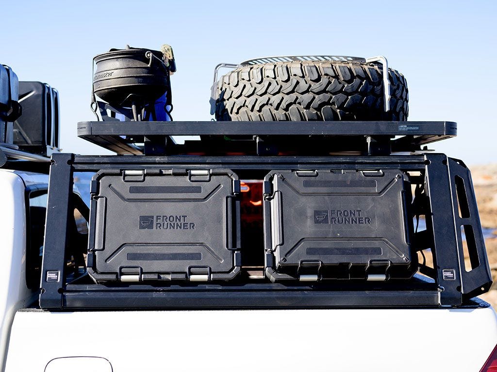 Front Runner Twin Wolf Pack Pro Cargo Bracket for Pickup Truck Racks - No-Drill Adjustable Truck Rack Mount