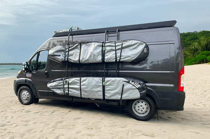 Orion Van Gear Universal Board Hooks for Vans – Fits Roof Racks & Side Ladders – 1.25" Aluminum, Black Powder-Coated, Pair