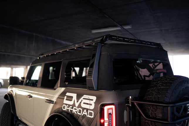 DV8 Offroad Roof Rack Base for 4-Door Soft Top Compatible with 2021-2024 Ford Bronco