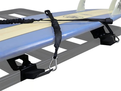 Front Runner Vertical Surfboard Carrier for Roof Rack – Fits Slimline II Racks – Black Steel, Adjustable Design with Stratchit Straps (1PC)