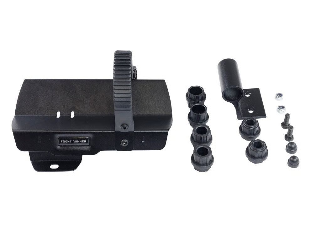 Front Runner Pro Thru Axle Bike Carrier / Power Edition for Truck – Fits 12mm, 15mm & 20mm Axles – Black Steel & Aluminum, Heavy-Duty Design (1PC)