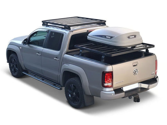 Front Runner Quick Release Cargo Box Bracket for Roof Rack – Fits Thule, Yakima & More – Black Steel, 707(L) x 182(W), Tool-Free Mounting (1 Set)
