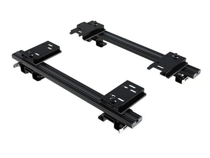 Front Runner Quick Release Cargo Box Bracket for Roof Rack – Fits Thule, Yakima & More – Black Steel, 707(L) x 182(W), Tool-Free Mounting (1 Set)