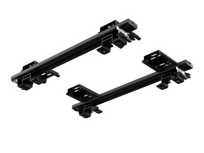 Front Runner Quick Release Cargo Box Bracket for Roof Rack – Fits Thule, Yakima & More – Black Steel, 707(L) x 182(W), Tool-Free Mounting (1 Set)