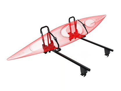 Front Runner Kayak Carrier Cross Bar Kit for Roof Rack – J-Style Foldable Brackets, 45kg Load Capacity, 795(L) x 426(W), Heavy-Duty Design (1PC)